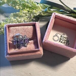 Bomb Party size 6 Lavender CZ on hematite